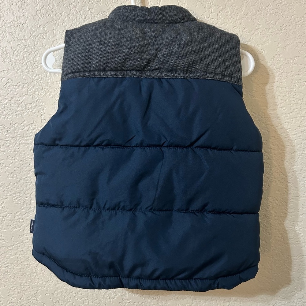 Baby GAP Puffer Vest in Navy Blue & Gray - 18-24 Months - Picture 6 of 8